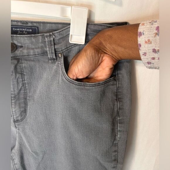 Charter Club Women’s Jeans Lexington Gray Washed Straight Leg Size 12 - Picture 10 of 17